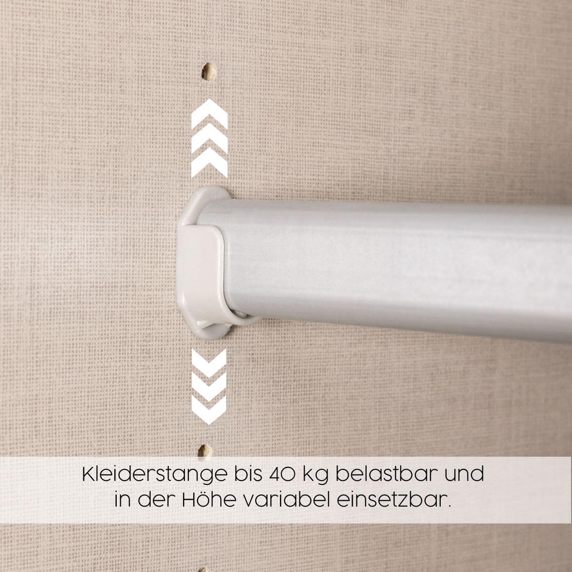 Rauch Möbel Alabama, Kleiderschrank für Schlafzimmer, Kinderzimmer, Wohnzimmer, Garderobe, Flur, 6-türig, mit Zubehör Premium, Farbe Weiß, Breite 271 cm