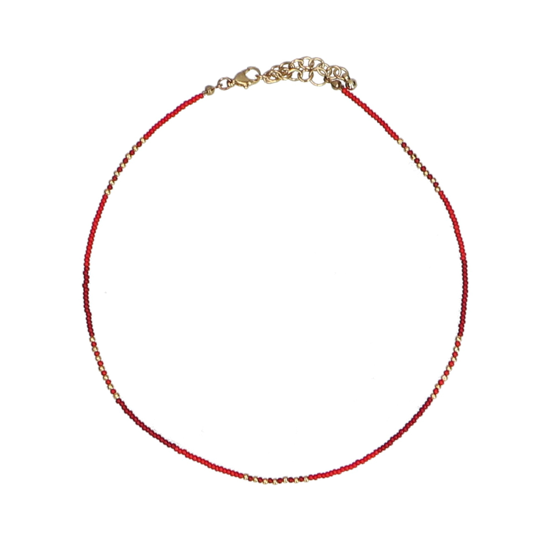 Rode kralenketting