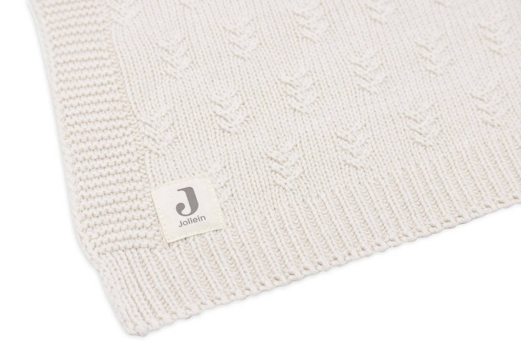 baby wiegdeken 75x100cm Grain Knit - Oatmeal