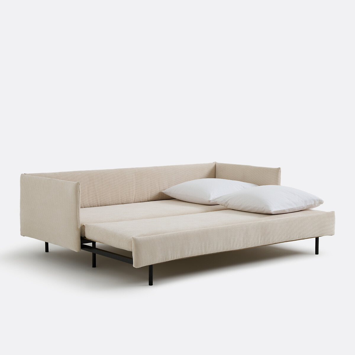 LA REDOUTE INTERIEURS<br>Sofá-cama de veludo cotelê fino, ZOFT