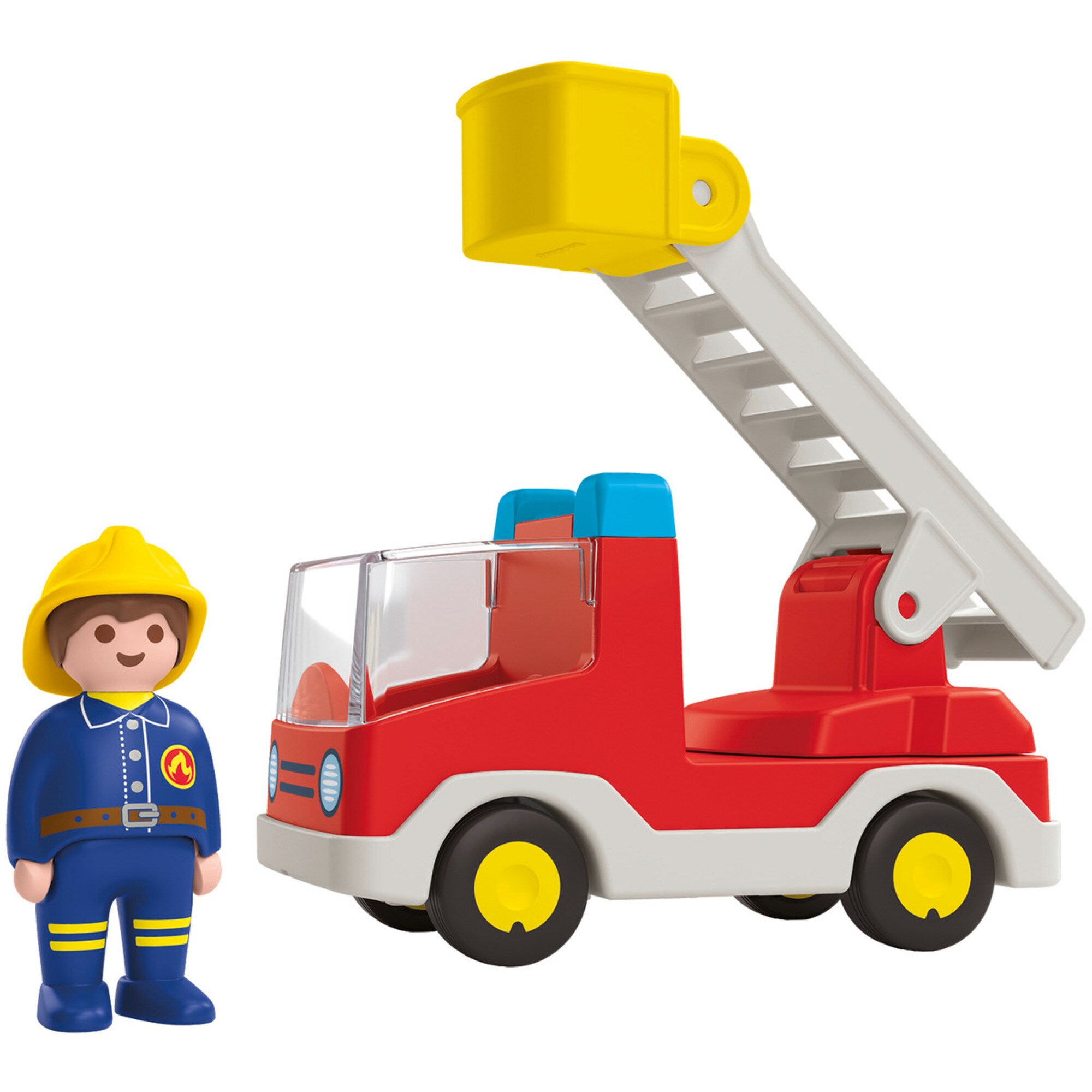 PLAYMOBIL Konstruktionsspielzeug Junior: Feuerwehrleiterfahrzeug