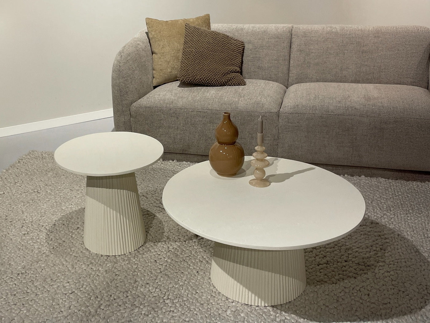 Livingfurn - Salontafel Ivoor Mangohout - 80x80x38cm - Patrice
