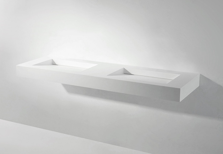 SSI Design Indiana wastafel Solid Surface 150x46x10cm