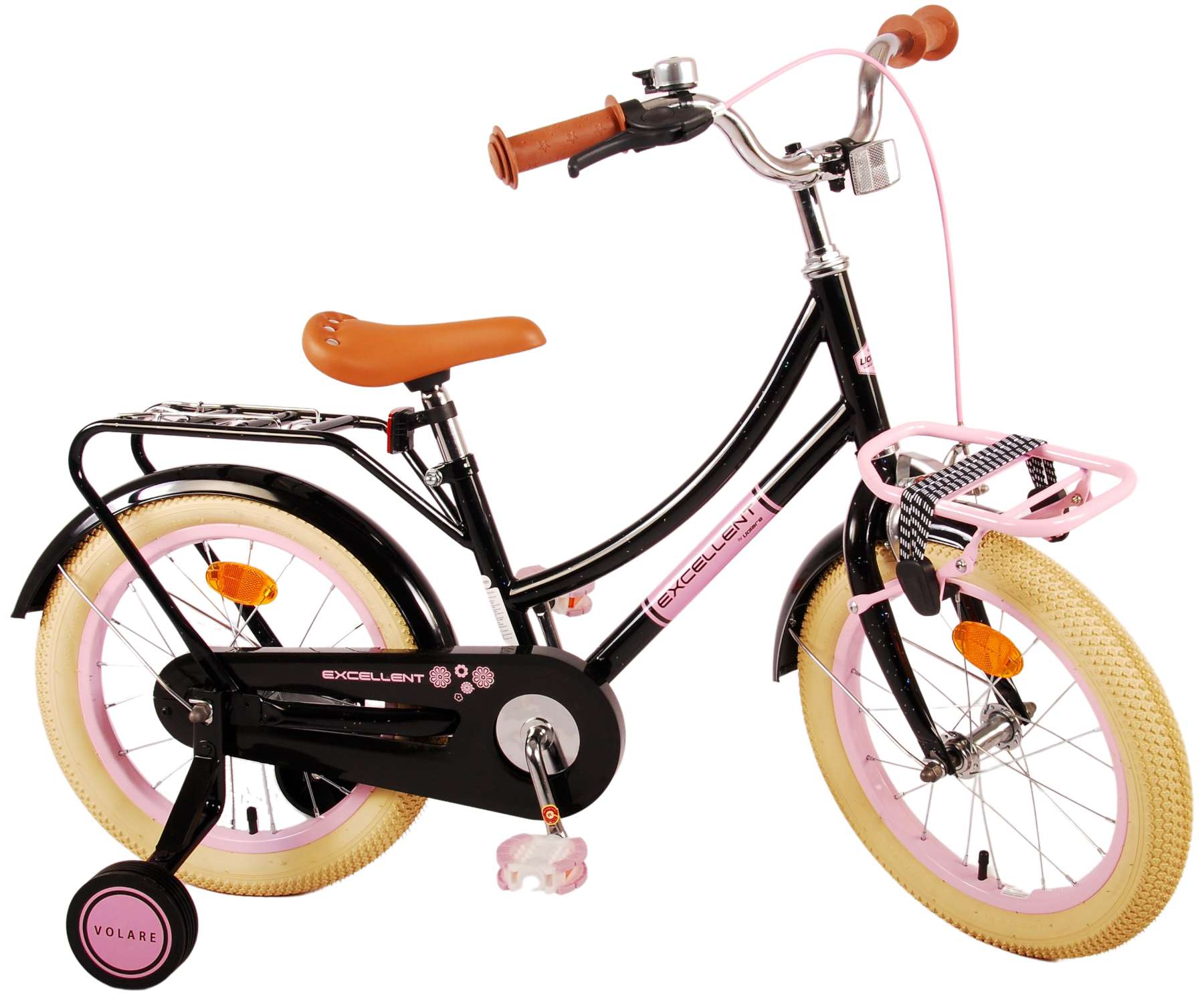 TPFSports Excellent Kinderfahrrad - Mädchen - 16 Zoll - Rücktritt + Handbremse - Grün