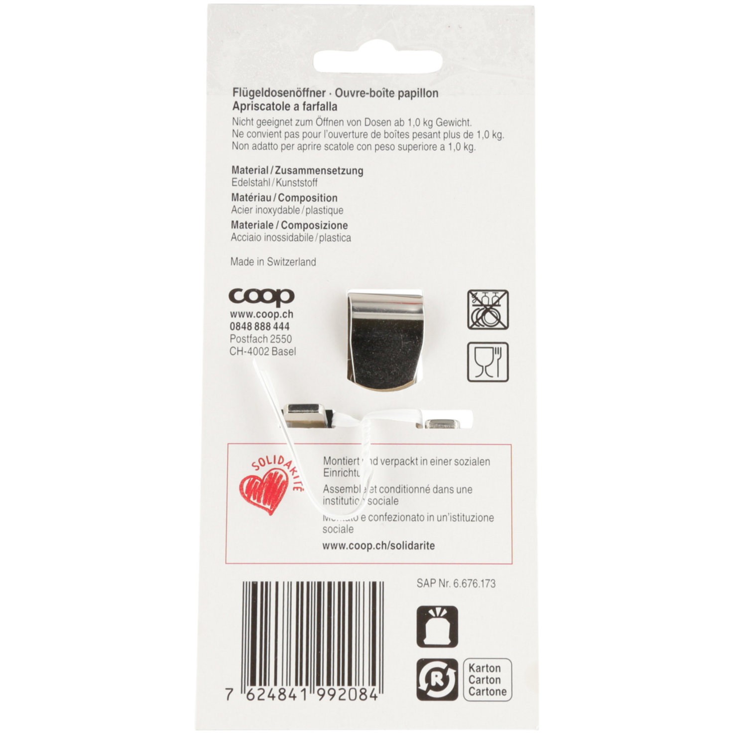 Prix Garantie Flügeldosenöffner