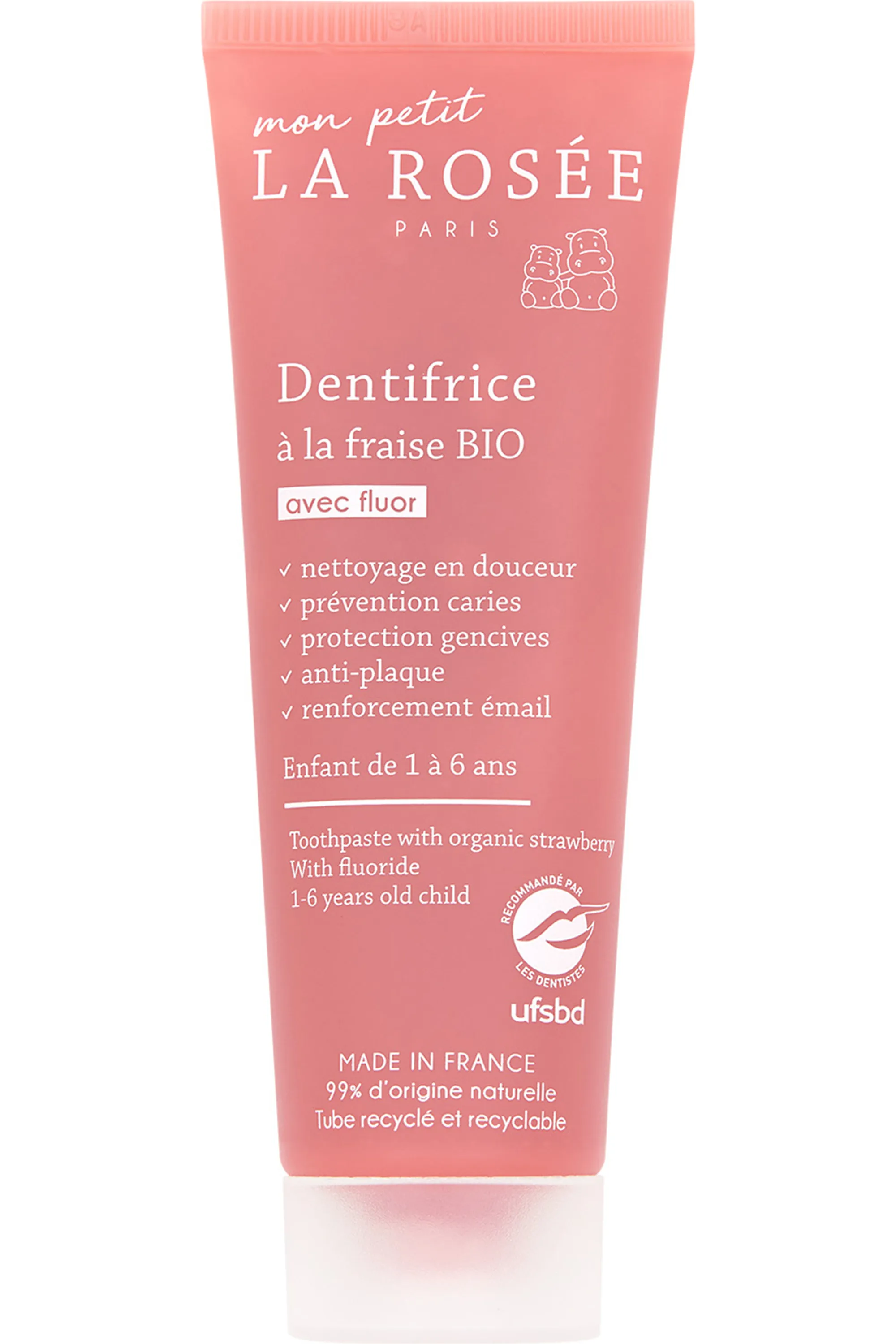 La Rosée Dentifrice à la fraise bio Mon Petit La Rosée-50 ml