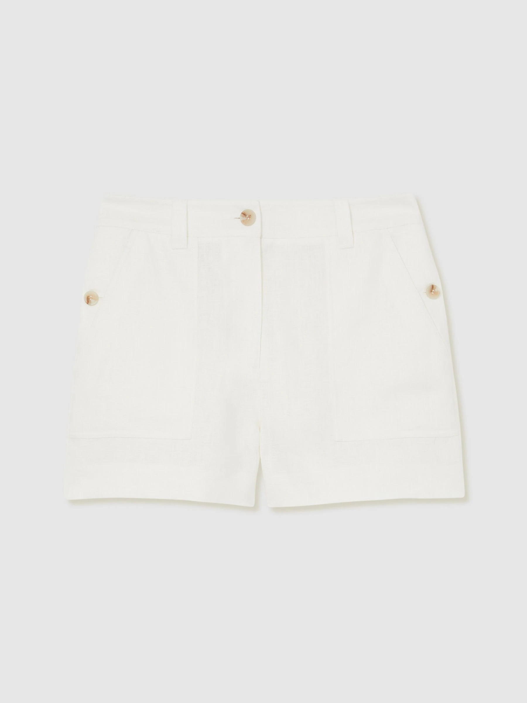 Wit - Reiss Ashby Linnen Shorts