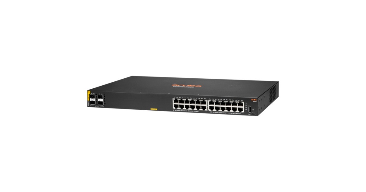 Hewlett Packard EnterpriseAruba CX 6000 24G CL4 PoE 4SFP switch  (370 Watt PoE)
