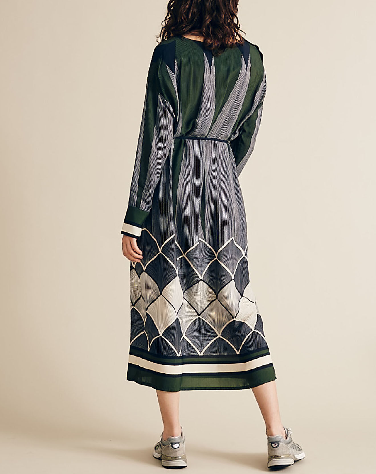 Chloé Stora Robe fluide Naima imprimée  verte