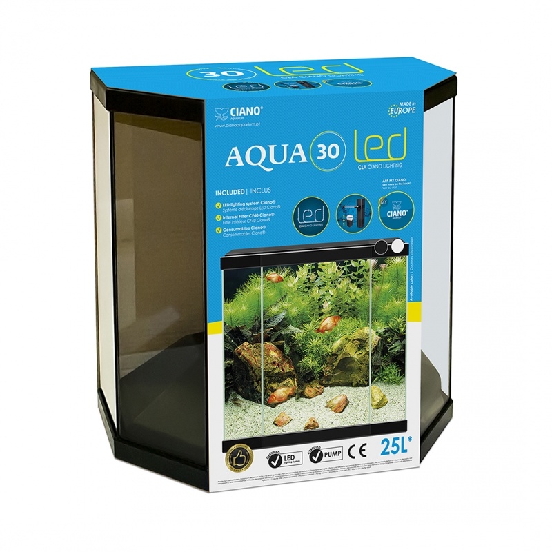 Ciano Aquarium aqua 30 LED CF40 zwart