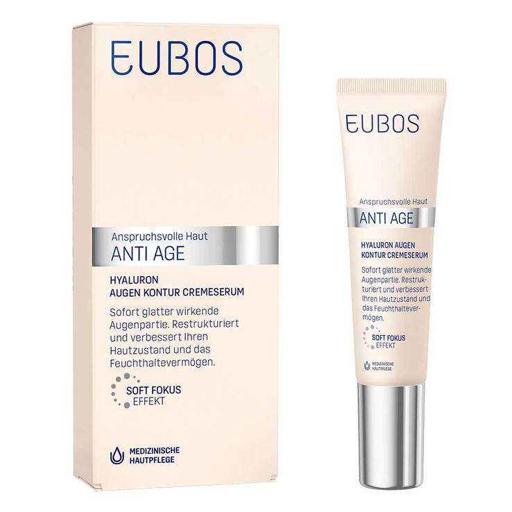 Eubos Anti-Age Hyaluron Augen Kontur Cremeserum, 15 ml