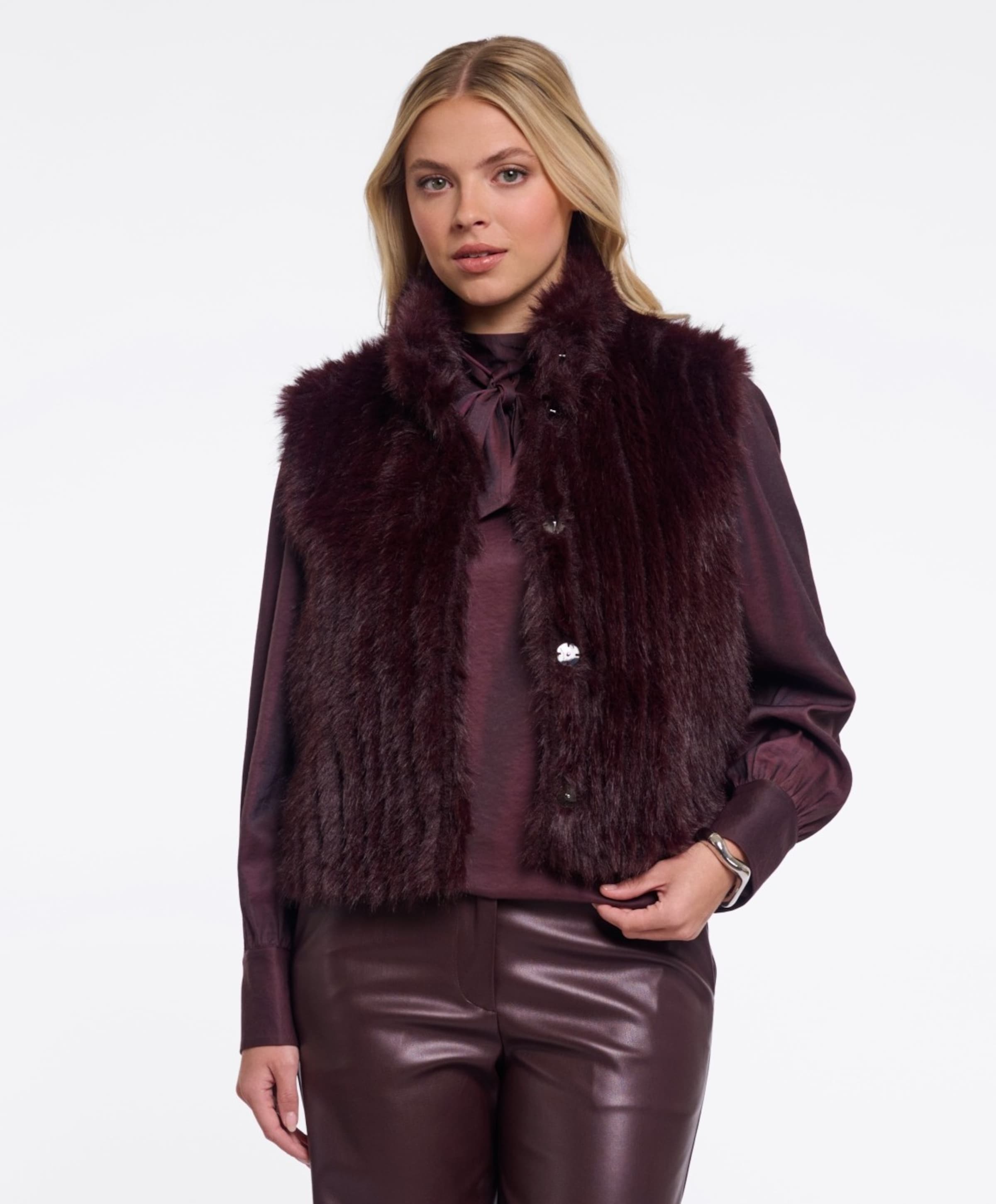 Rino & pelle Dames gilet bordeaux