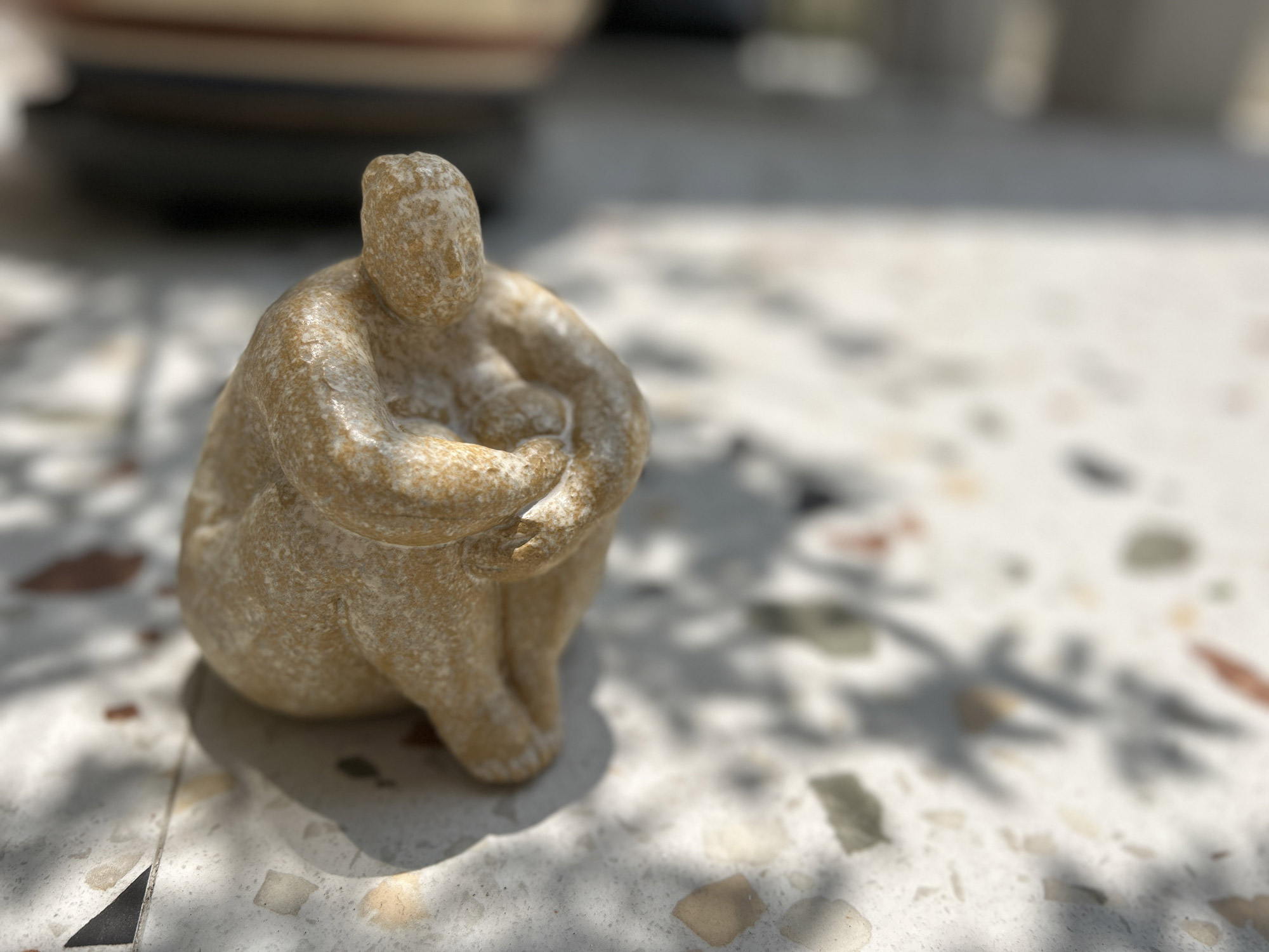 Keramik-Figur 'Ruby', beige, H 15 cm, B 12 cm, L 12,5 cm von fischer's lagerhaus