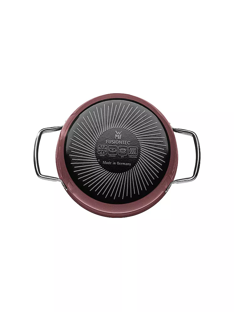 WMF Fusiontec Mineral Fleischtopf mit Glasdeckel 20cm/3,7L Rose Quartz beere