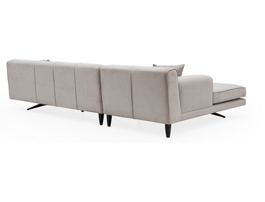 CONCEPT1 - Canapé tissu Jivago angle gauche beige 308 x 100 x h78