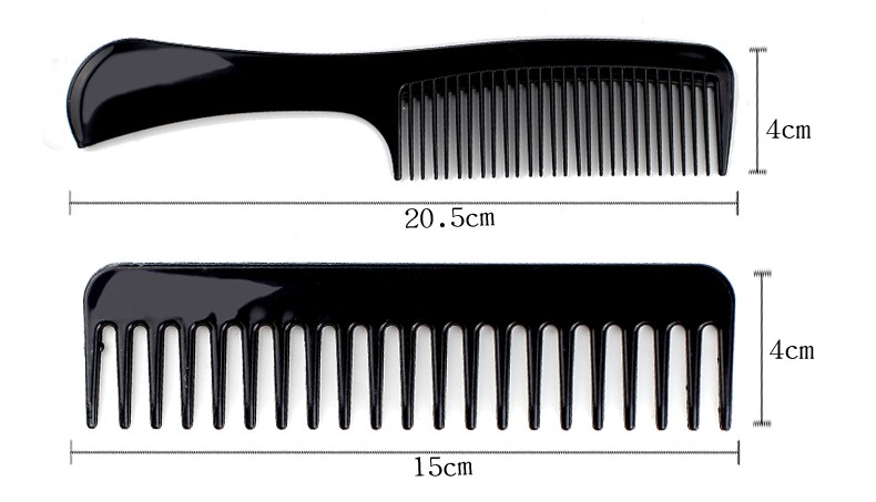 (20-tlg. Set) Antistatische Friseur Kämme Multifunktionales Haar Styling Kit - Schwarz