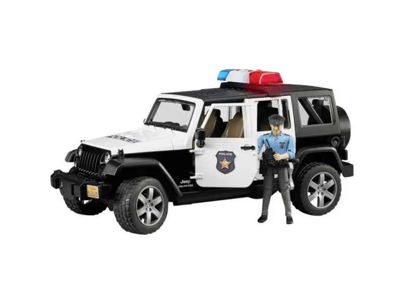 Bruder Jeep Wrangler Rubicon Police vehicle with police officer and accessories toy