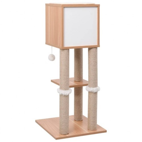 Arranhador para gatos de tamanho médio, branco