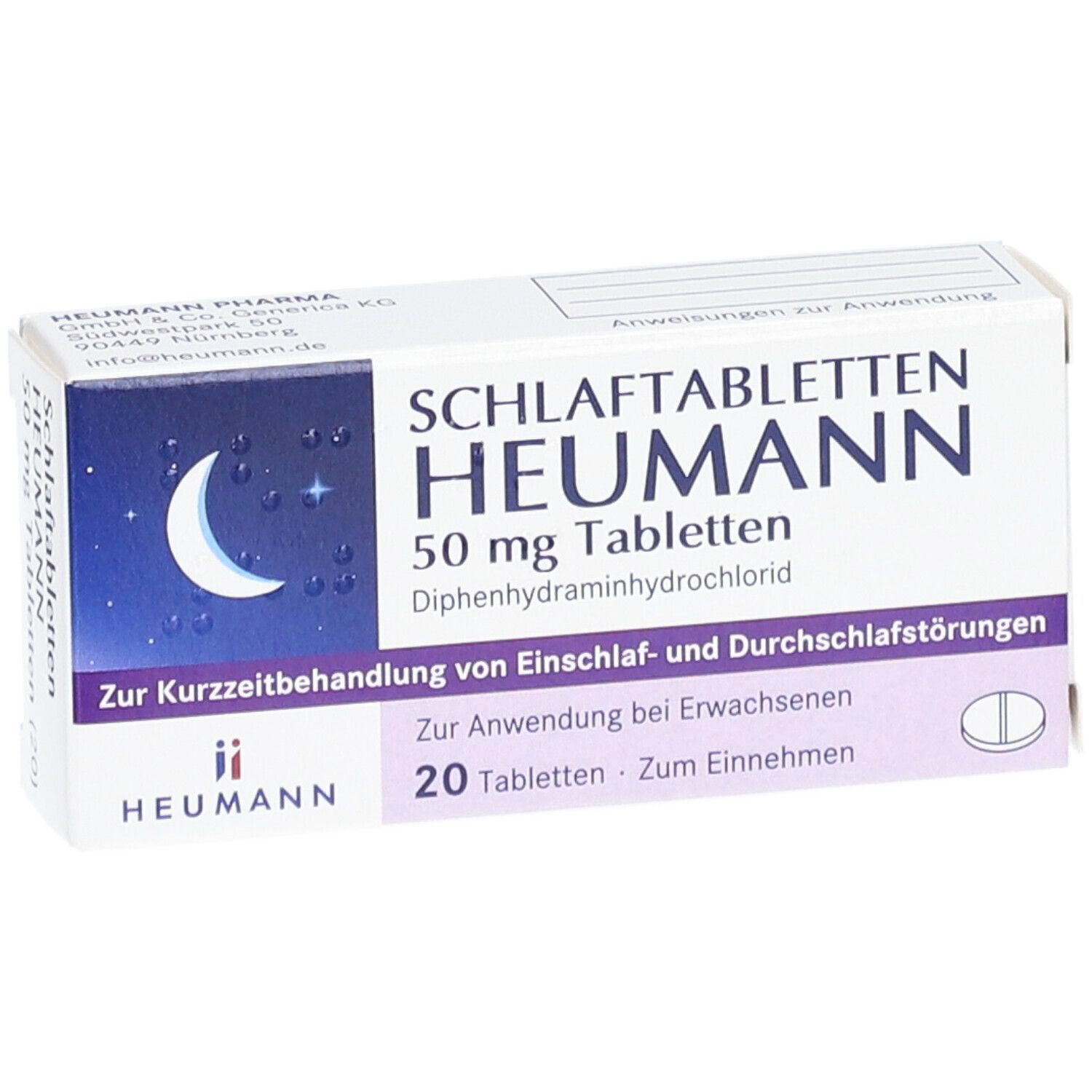 SCHLAFTABLETTEN HEUMANN 50 mg