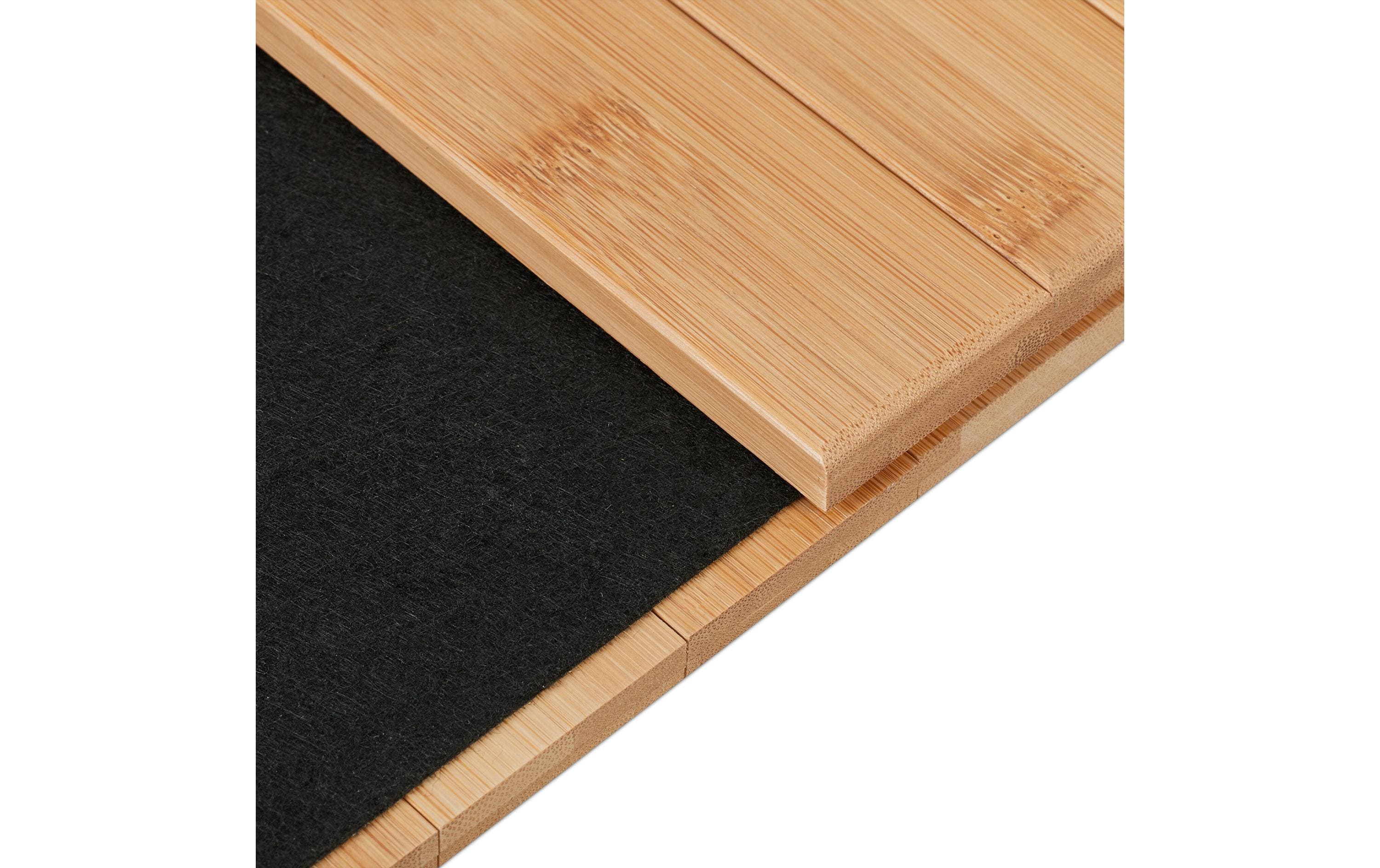 Serviertablett NaturSofatablett Bambus mit 3 Fächern