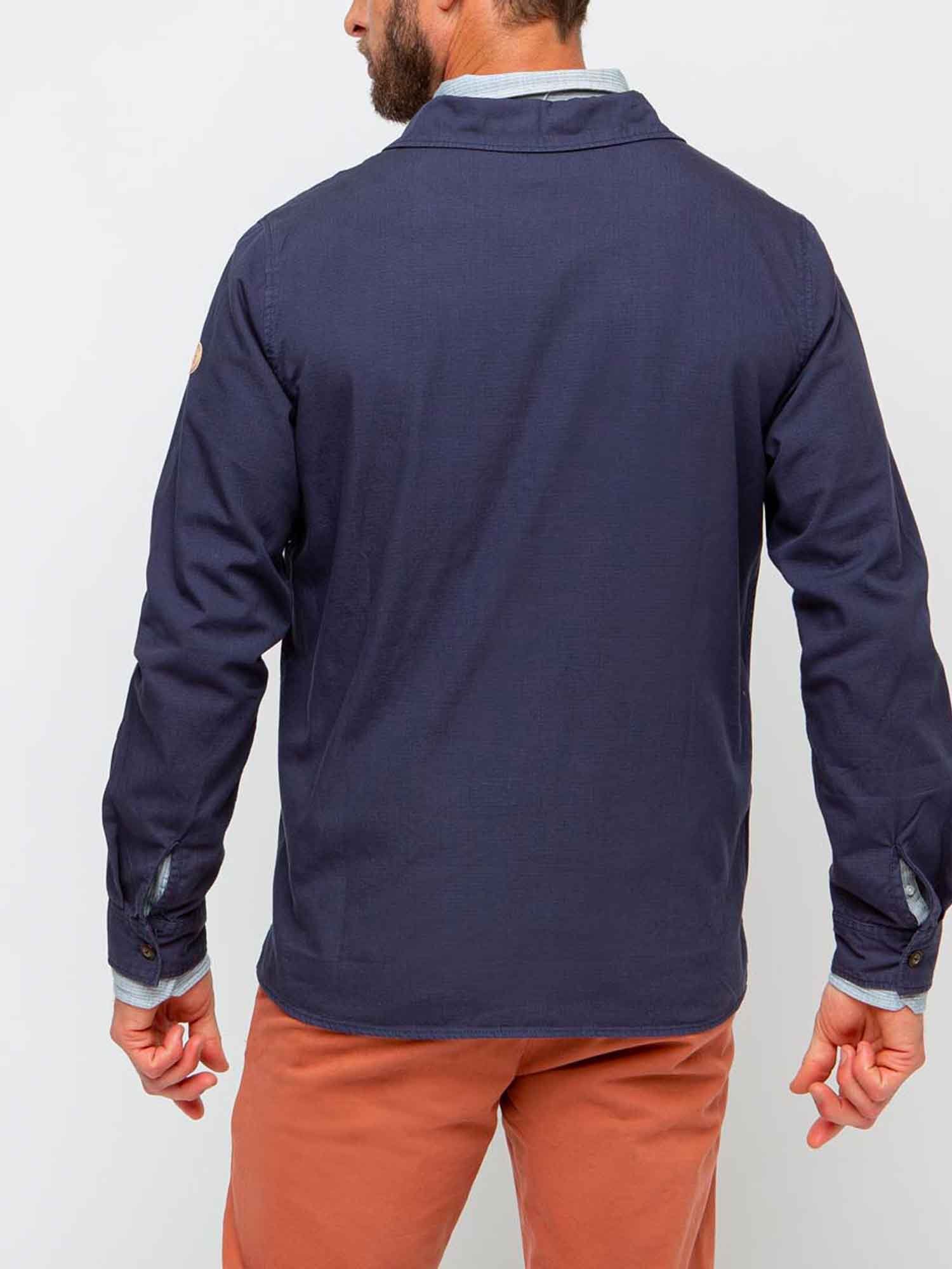 Chemise Homme Esprit Vareuse Coton Marine
