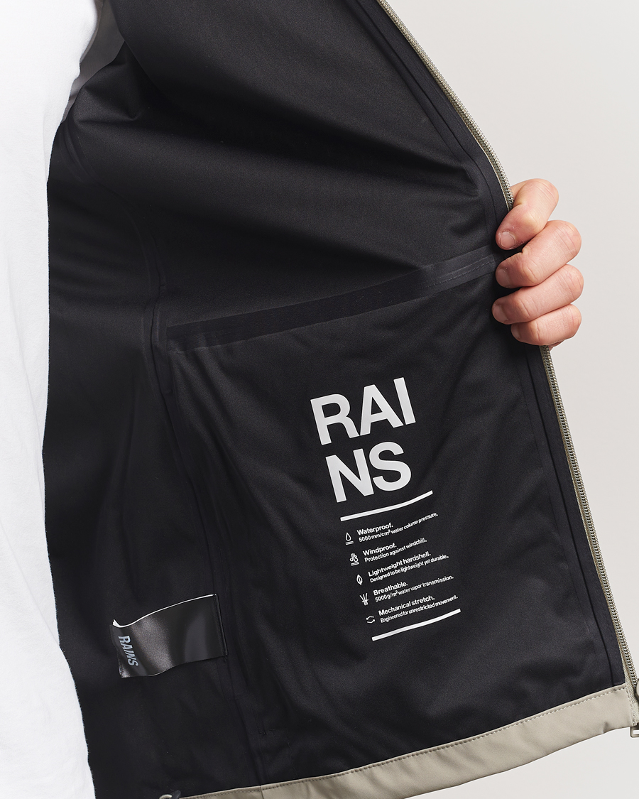 RAINS Suva Hooded Waterproof Jacket Drift