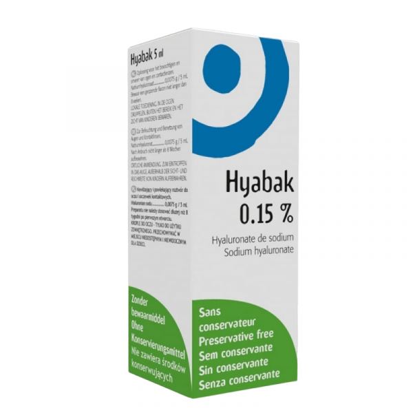 Théa Hyabak Solução Hidratação/Lubrificação Olhos/Lentes 15ml