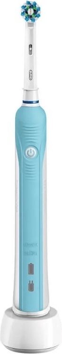 Oral-B Pro 500 3D Cross Action Roterende-oscillerende tandenborstel, Turkoois, Wit