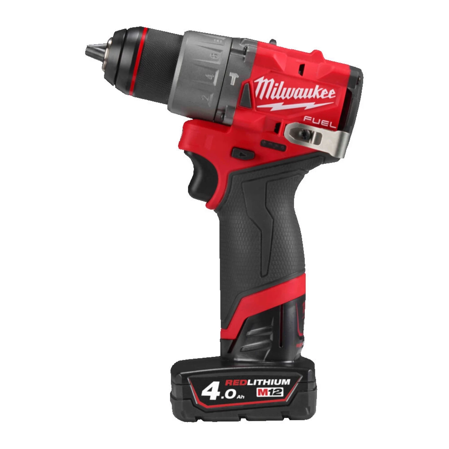 Milwaukee M12 FPD2-402X 12V Li-Ion accu subcompacte slagsboormachine set (2x 4.0Ah accu) in HD Box - 45 Nm