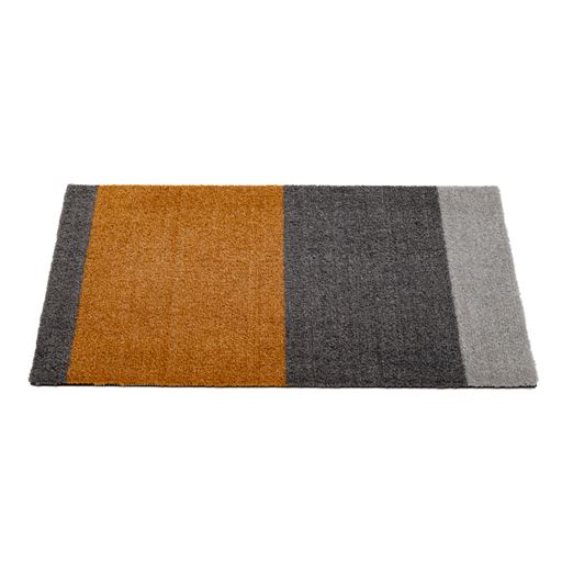 Tica Copenhagen Stripe Horisontal Gulvtæppe, Lys Grå/Grå/Dijon, 40x60 cm