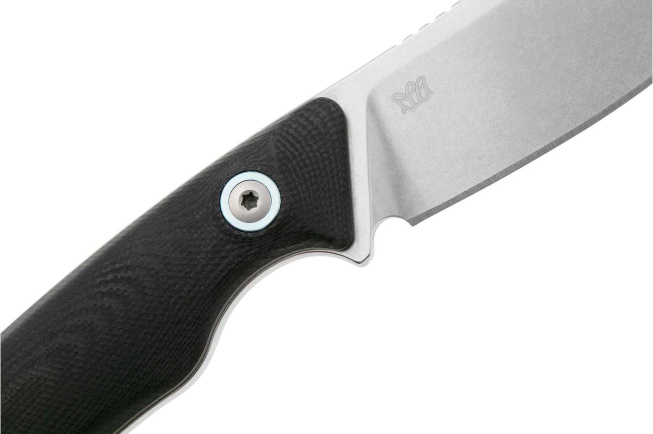 MKM Pocket Tango 1 Nessmuk PT1-GBK Black G10 vaststaand mes, David C. Andersen design