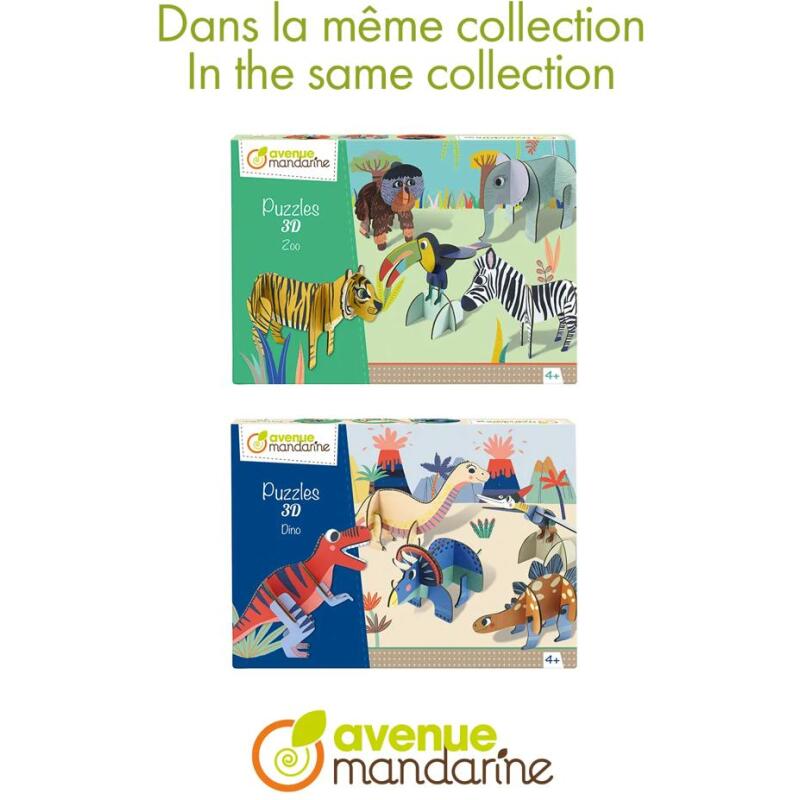 Puzzles 3D, Dino - Multicolore