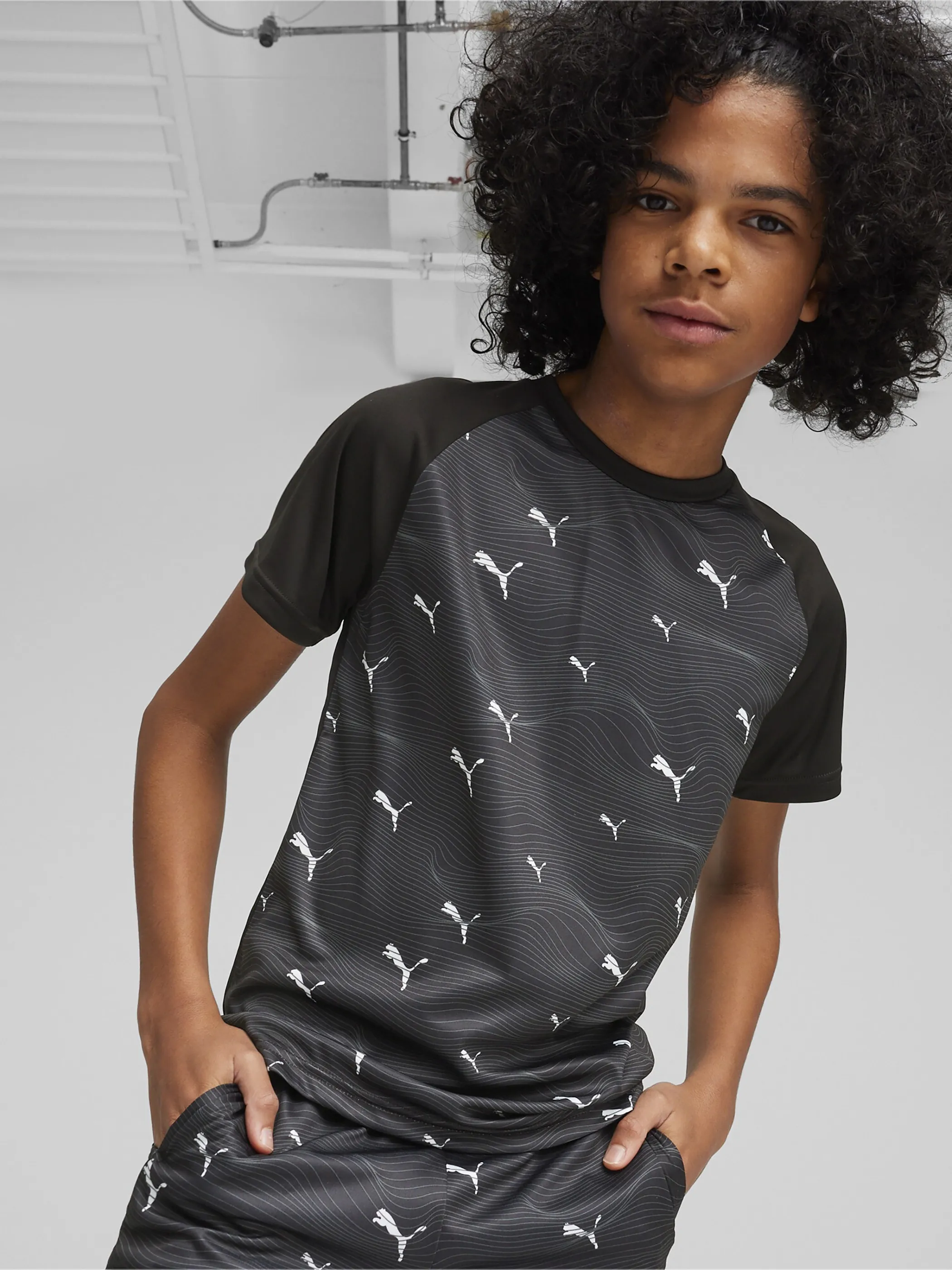 Jungen T-Shirt mit Logoprint