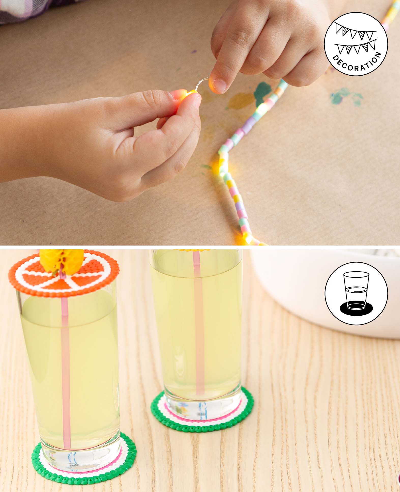 (5000er Set) Bügelperlen DIY Steckperlen inkl. Bügelpapier / Steckplatten - Pastell