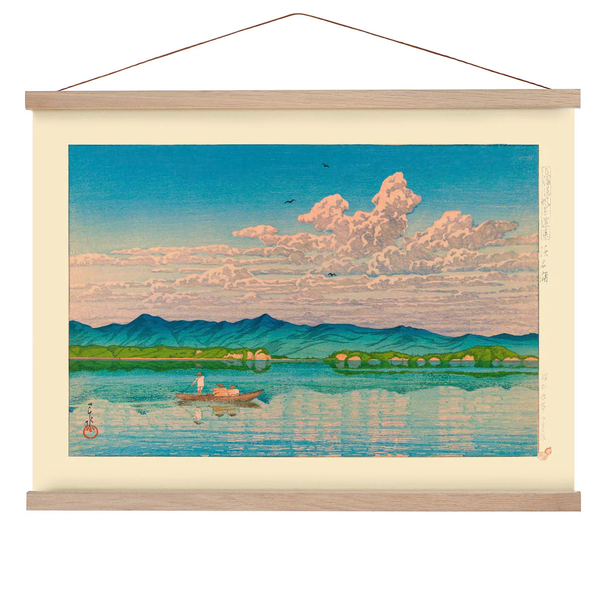 Ausgewählte Ansichten des Tokaido-Sees Kunstdruck von Hasui