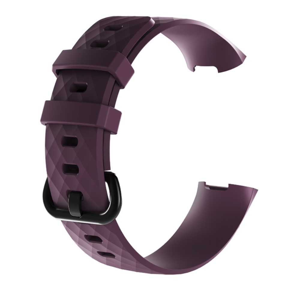 (Gr. S) Fitbit Charge 4 / 3 Ersatz Sport Armband Silikon (Gelenkumfang: 155-205mm) - Lila