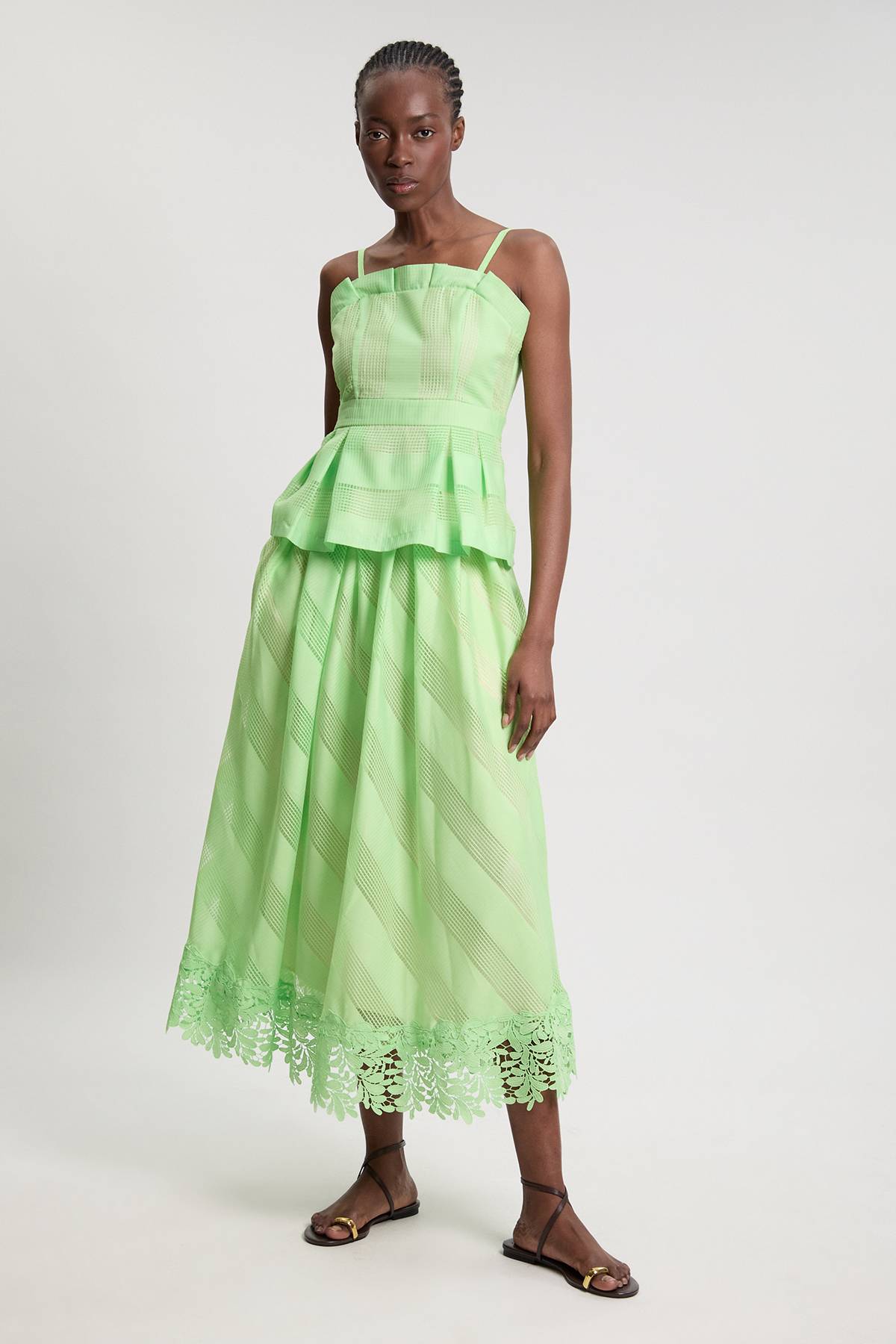KarenMillen Haut Asymétrique En Mélange D'organza Texturé