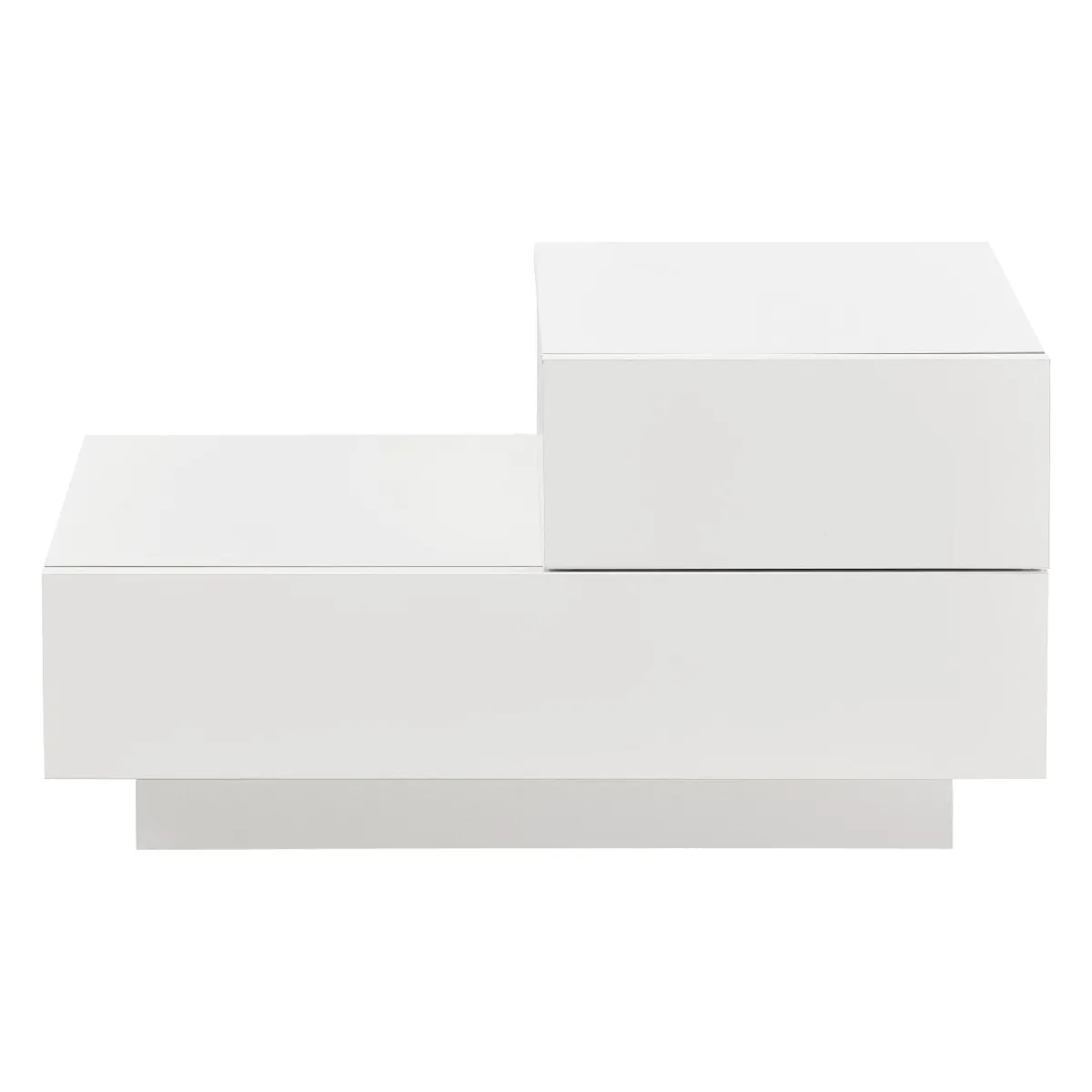 Helloshop26 Table de nuit élégante 38 x 70 x 35 cm - Blanc Mat