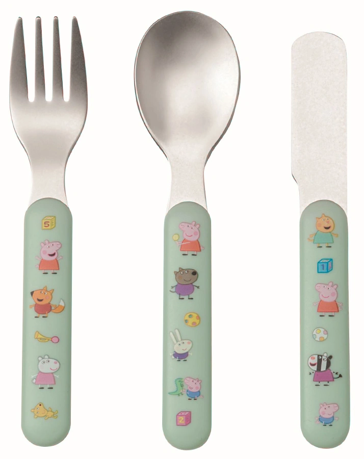 Besteck-Set PEPPA PIG 3-teilig in blau/bunt