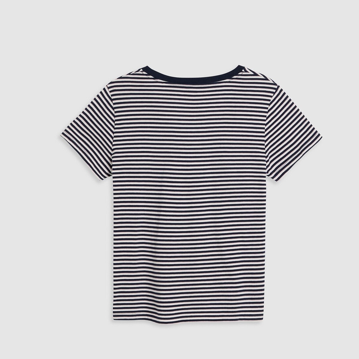 Camiseta listrada LEVI'S, com logo na frente e decote em V.