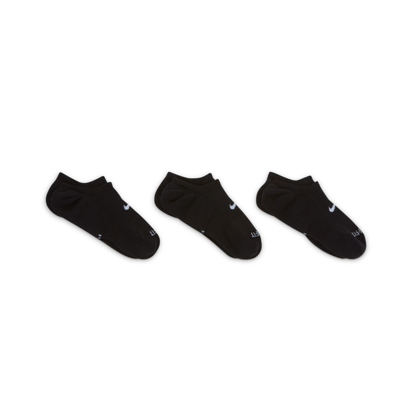 Nike Everyday Plus Cushioned Enkelsokken 3-Pack Dames Zwart Wit