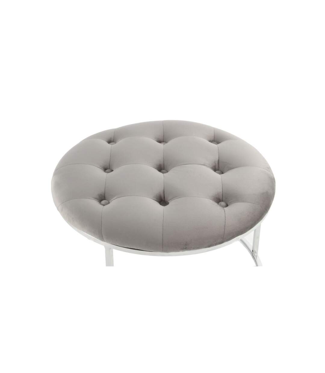 Paris Prix - Lot De 2 Tabourets becky 60cm Gris & Argent