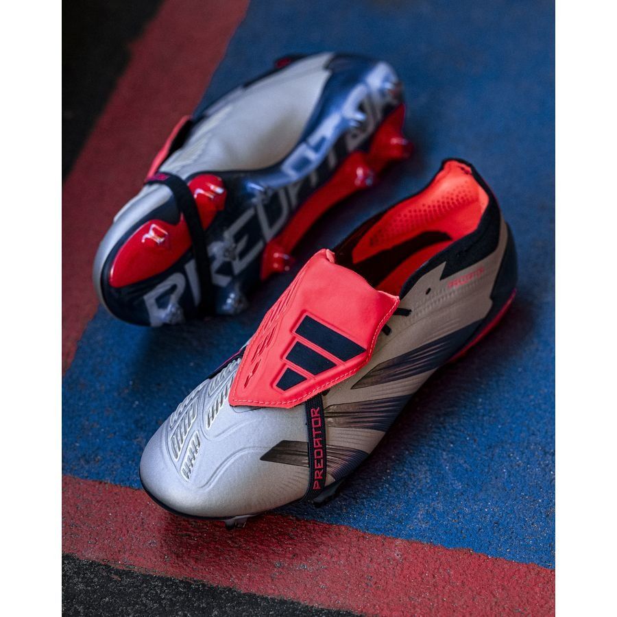 adidas Predator Elite Fold-over Tongue FG Vivid Horizon - Argenté/Aurora Black/Turbo