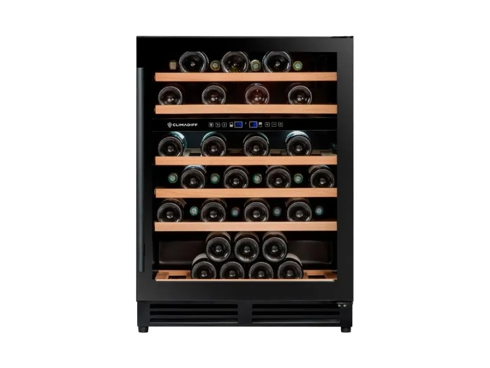 Climadiff CBU50D2B, Vin køleboks, Fritstående, 51 flaske(r), 100 W, F, Sort