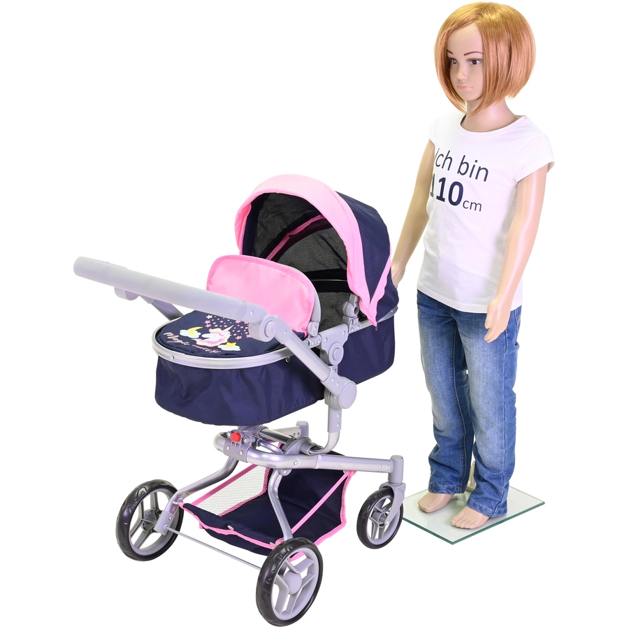 knorr toys® Puppenwagen Boonk - Magic Unicorn blau