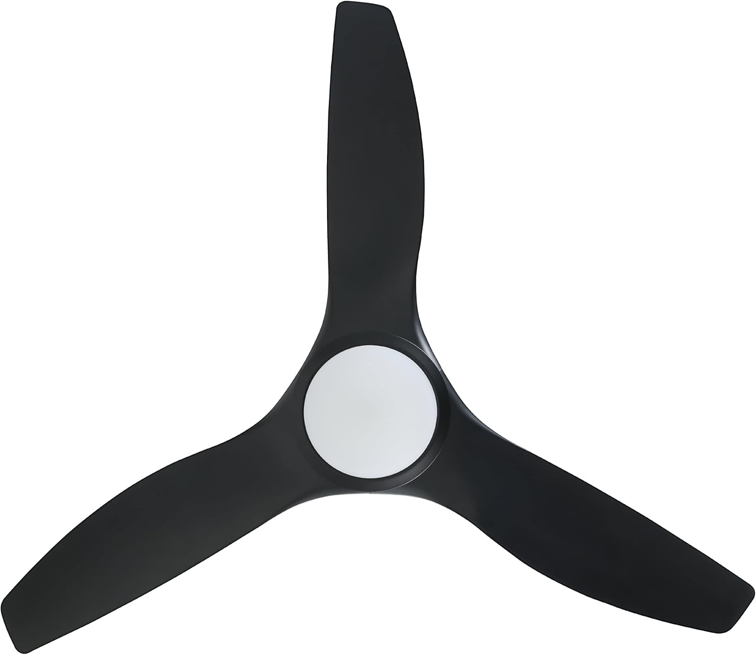 EGLO Deckenventilator Tunitas, 3 Flügel Ventilator mit LED Beleuchtung und Fernbedienung, Sommer Winter Betrieb, Farbwechsel kalt–warmweiß, dimmbar, Metall in Schwarz, DC Motor, leise, Ø 132 cm