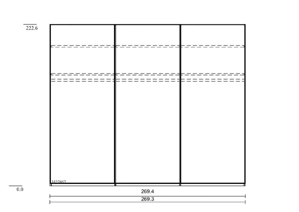 Schwebetürenschrank Savena 270 x 223 cm