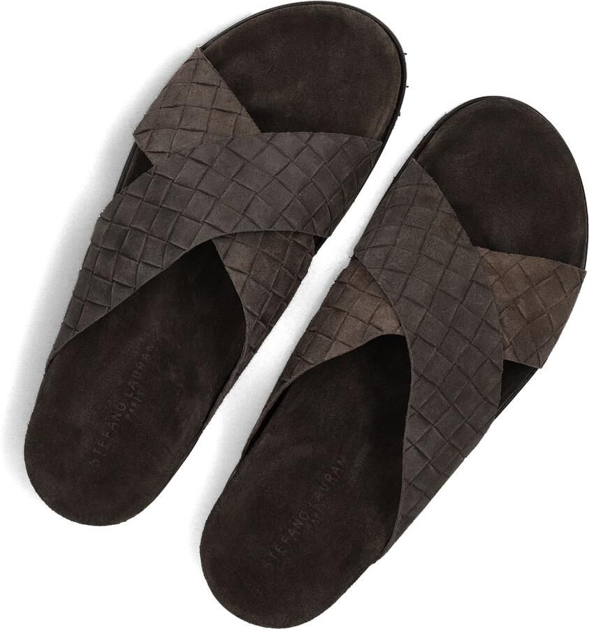 STEFANO LAURAN Slippers Heren 26001 Maat: 41 Materiaal: Suède Kleur: Taupe