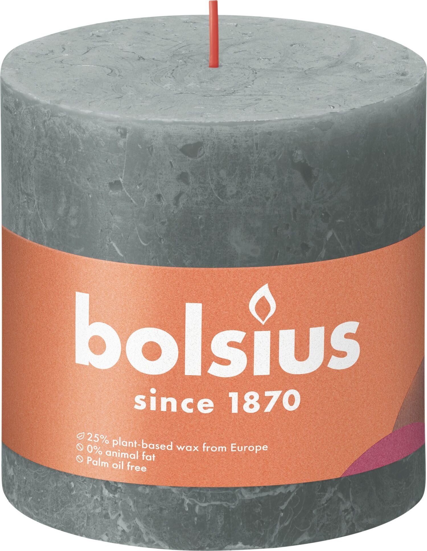 Bolsius stompkaars Rustiek Shine groen 62 uur D 10 H 10 cm