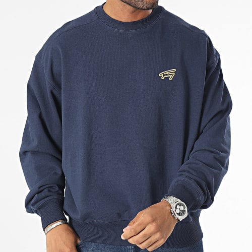 Sweat Crewneck Boxy Signature 7784 Bleu Marine